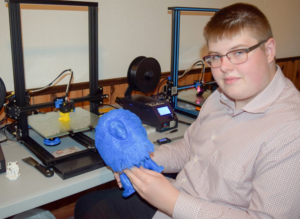 Jared Waller in his 3D printing workshop.Cathy Dobson