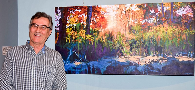 John Lightfoot and his award-winning painting, &#8220;Camlachie Shores.&#8221;Cathy Dobson