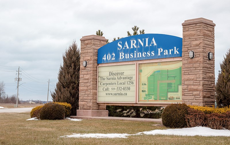 Entrance to the Sarnia 402 Business Park. Journal Staff