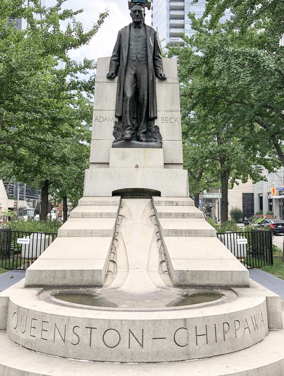 The statue in Toronto of Sir Adam Beck.Submitted Photo