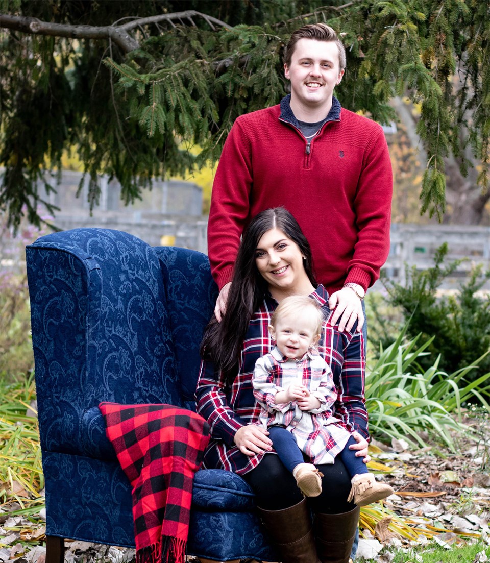 Steven and Madison Taylor, pictured with daughter Lilah.Lynn Cosgrove Photo