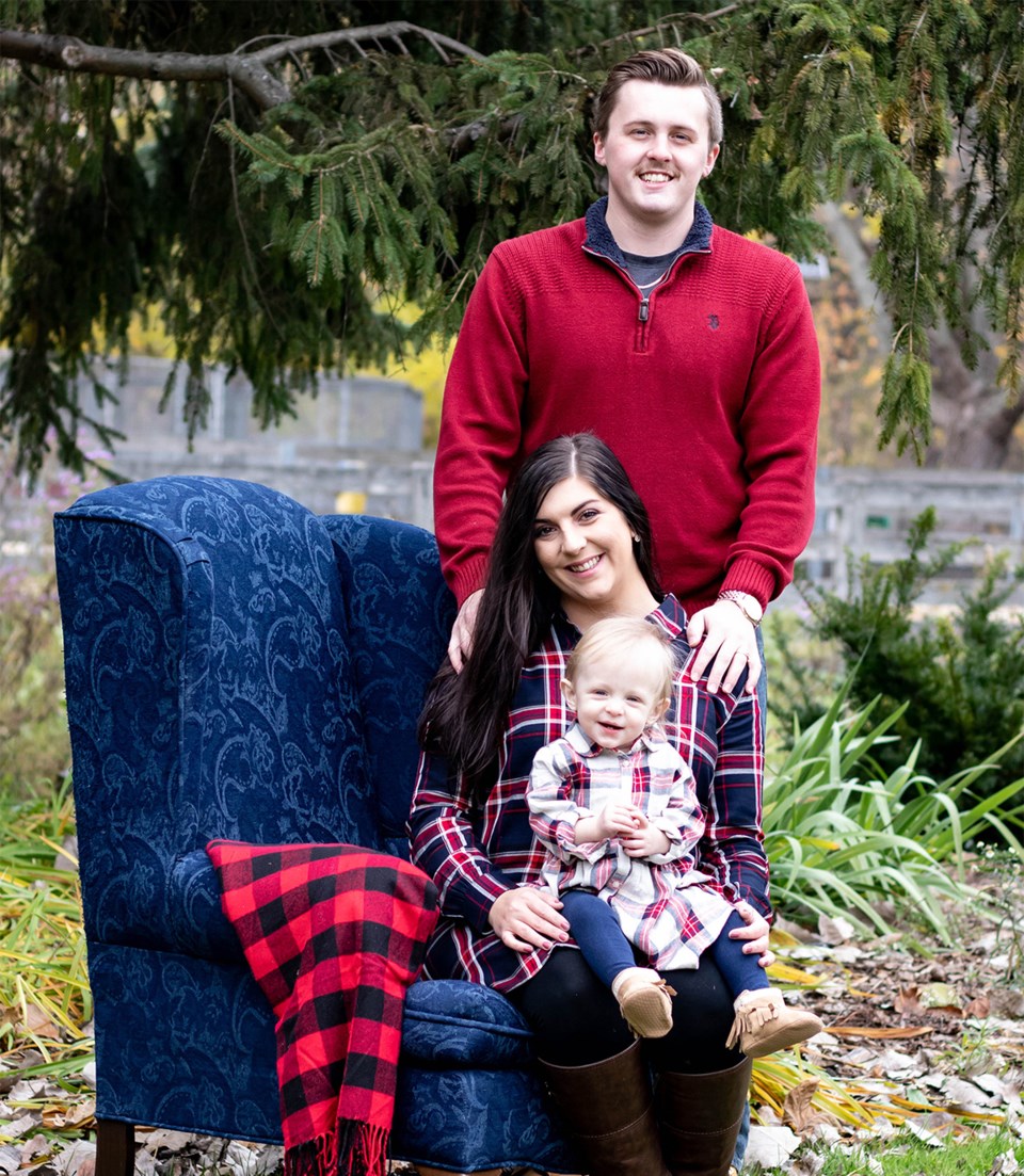 Steven and Madison Taylor, pictured with daughter Lilah.Lynn Cosgrove Photo