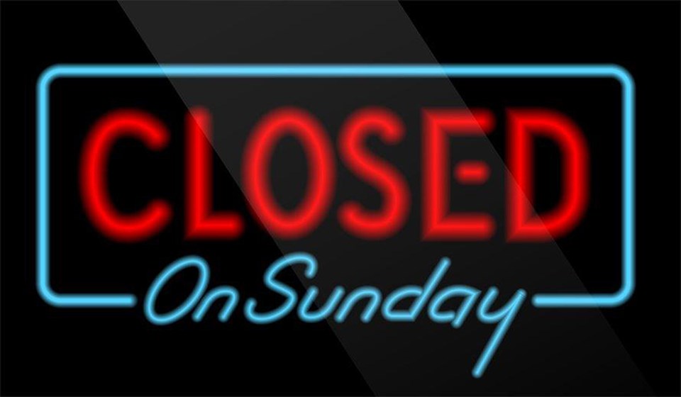 closed on sunday
