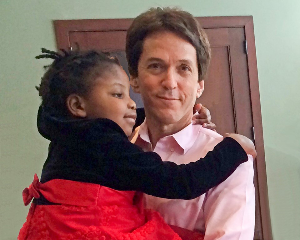 Bestselling author Mitch Albom with Chika in March of 2016.Submitted Photo