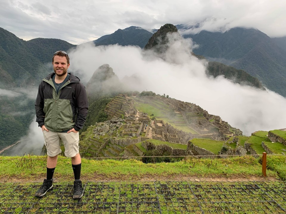 Kurtis Lush at Machu Picchu in Peru.Submitted Photo