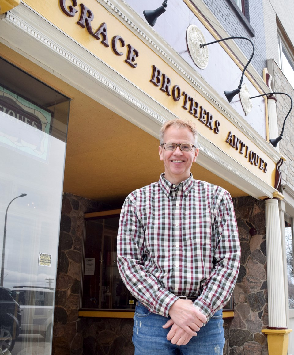 Co-owner Steve Chitovas outside Grace Brothers Antiques.Cathy Dobson