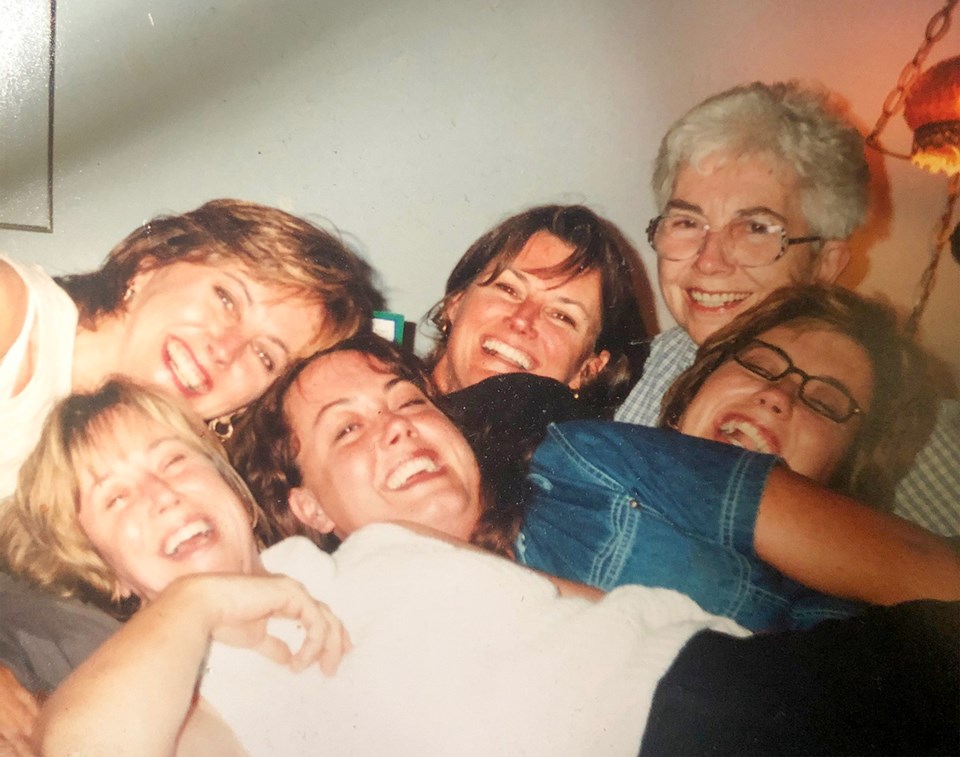 Sally Dunn, top right, with daughters. Submitted photo