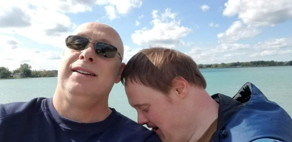 Brian Kershaw, left, and his &#8220;adopted brother&#8221; Mark Zamodits.Submitted Photo