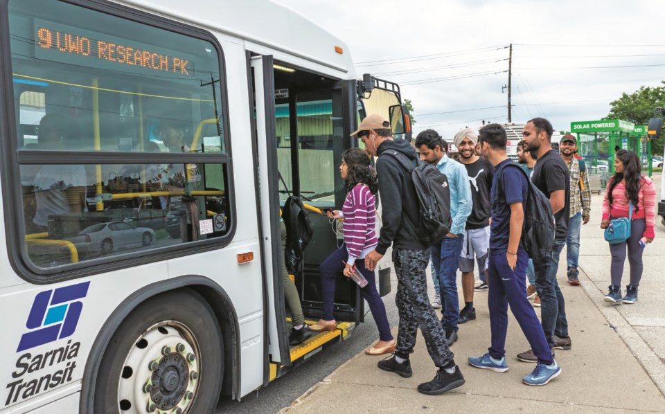 The Sarnia Transit bus terminal on Murphy Road.Glenn Ogilvie file photo