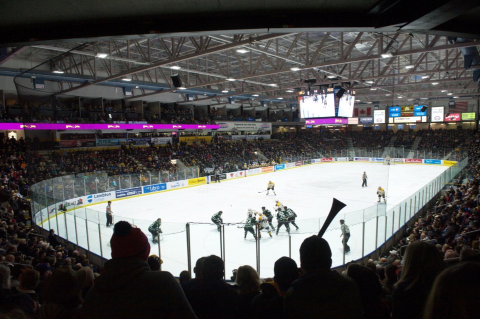 Sarnia Sting hockey Progressive Auto Sales Arena