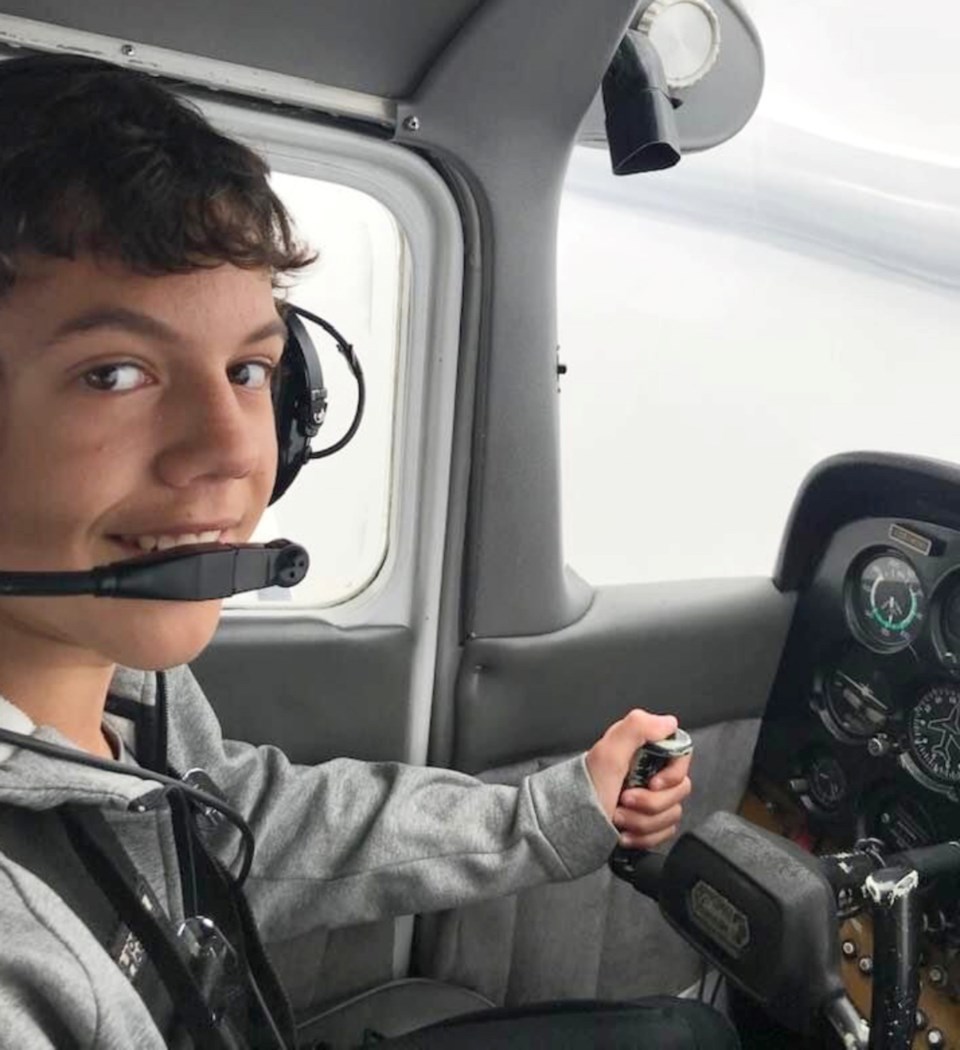 Pilot Ethan Nauta, 15, has been flying solo since January.Submitted Photo