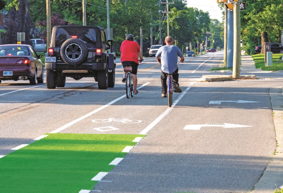 Bikes lanes on Colborne RoadGlenn Ogilvie file photo