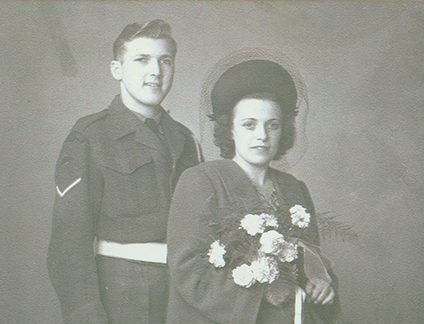 Tom Jennings and his wife Maria (wedding photo)