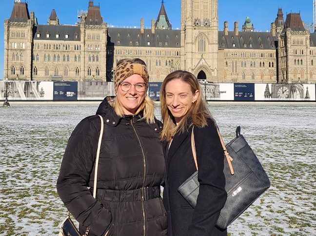Mel Hunt and Abby Spadafora in Ottawa this week. (Submitted photo)