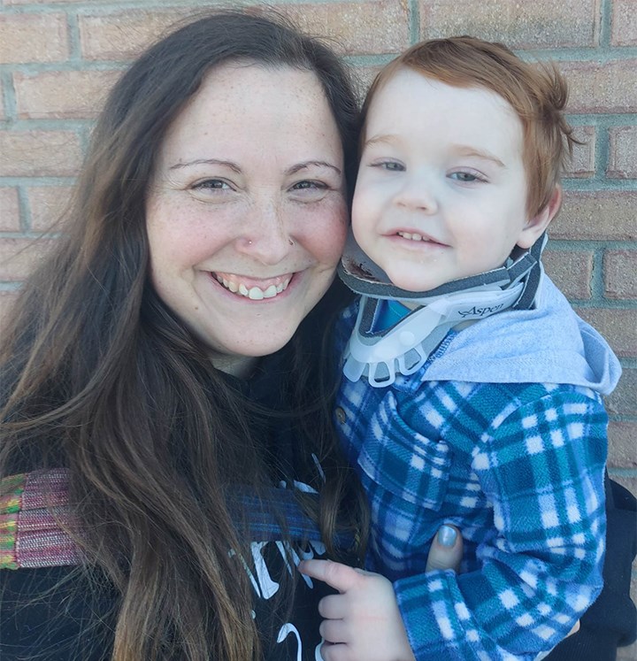 Waylon Saunders with his Mom Gillian Burnett this week. (Submitted photo)