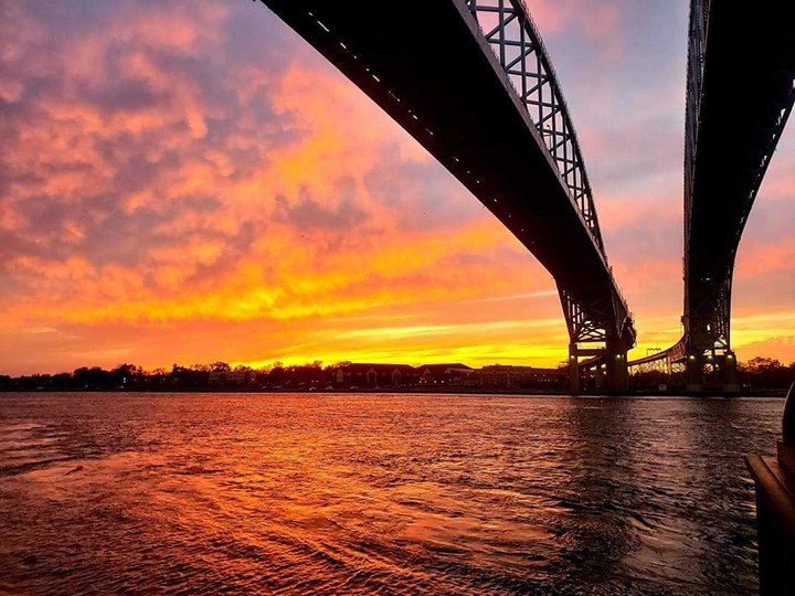 Sunset under the Blue Water Bridge. James DaCunha photo.