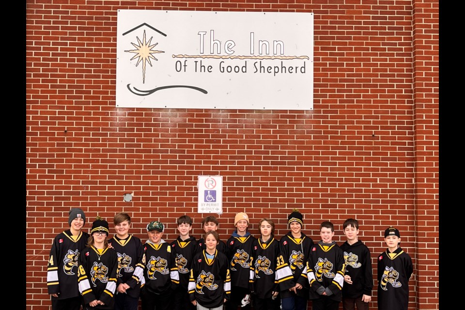 Members of the Sarnia Jr. Sting U12 B/BB team spent some time at the Inn of the Good Shepherd recently.
