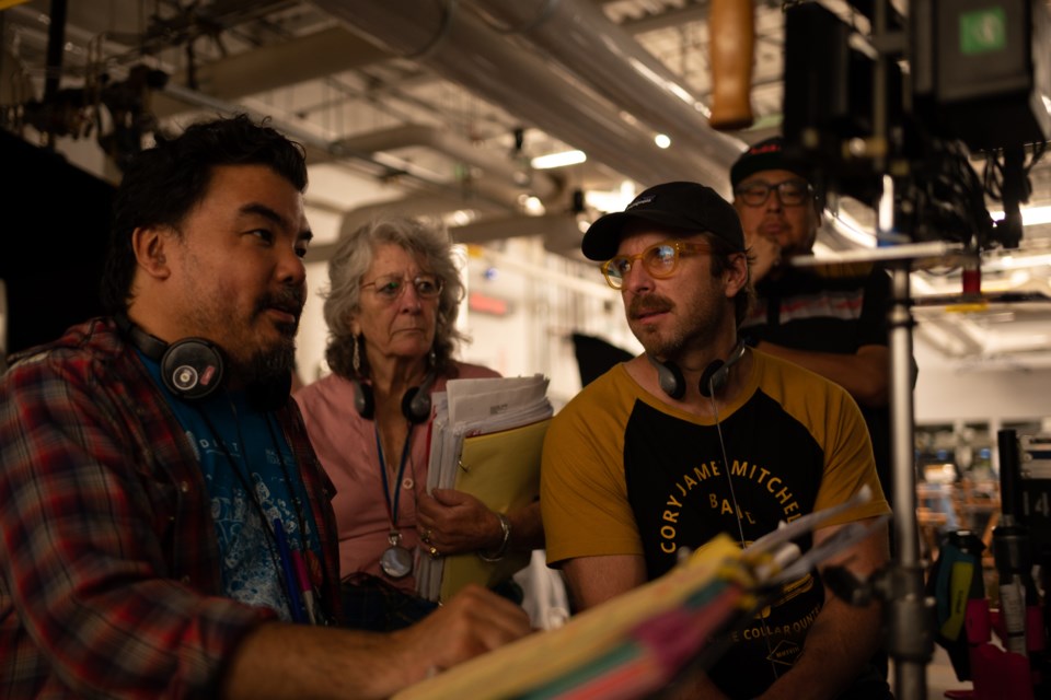 Director Warren Sonoda, Script Supervisor Maggie Thomas, and Ryan Lindsay.
