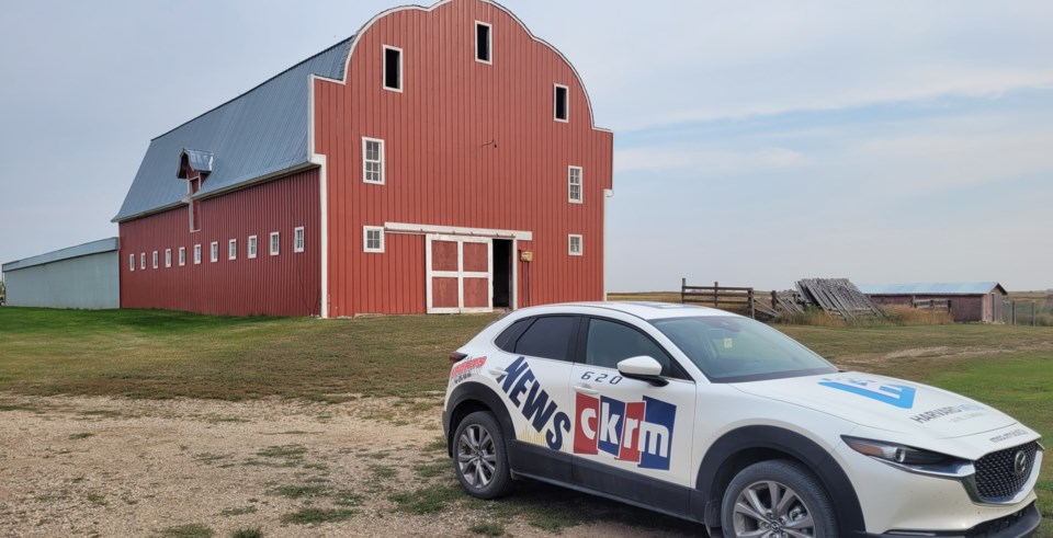 CKRM News Cruiser – barn backdrop