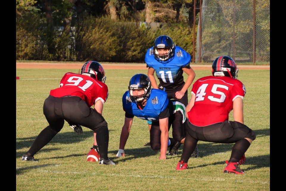 The action was intense as Outlook and Rosetown met at R.B. Lyons Field.