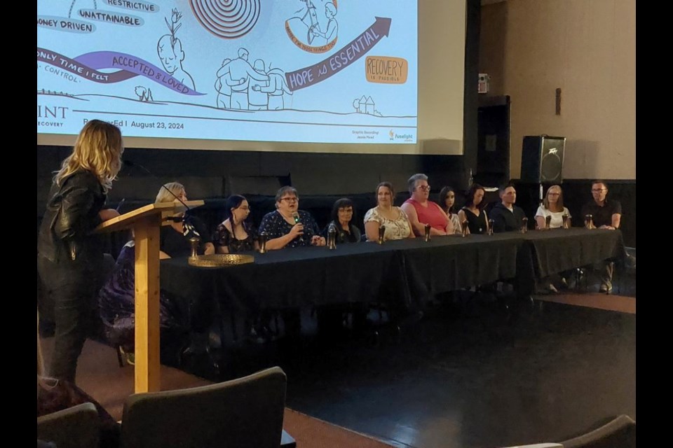 Participants of BridgePoint's services spoke on their experiences. Photo by Derek Ruttle.