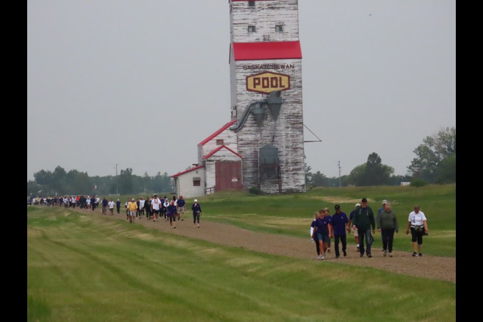 The route took participants around the village of Elbow. Photo: Derek Ruttle/The Outlook