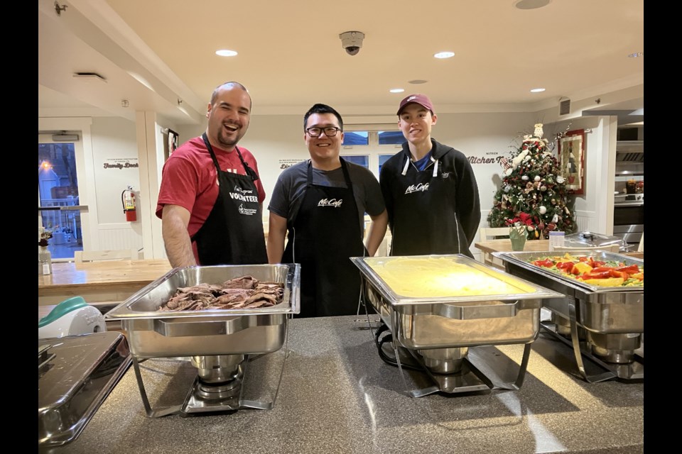 Wong (middle) enjoys providing meals at Ronald McDonald House. Photo provided by Jason Wong.