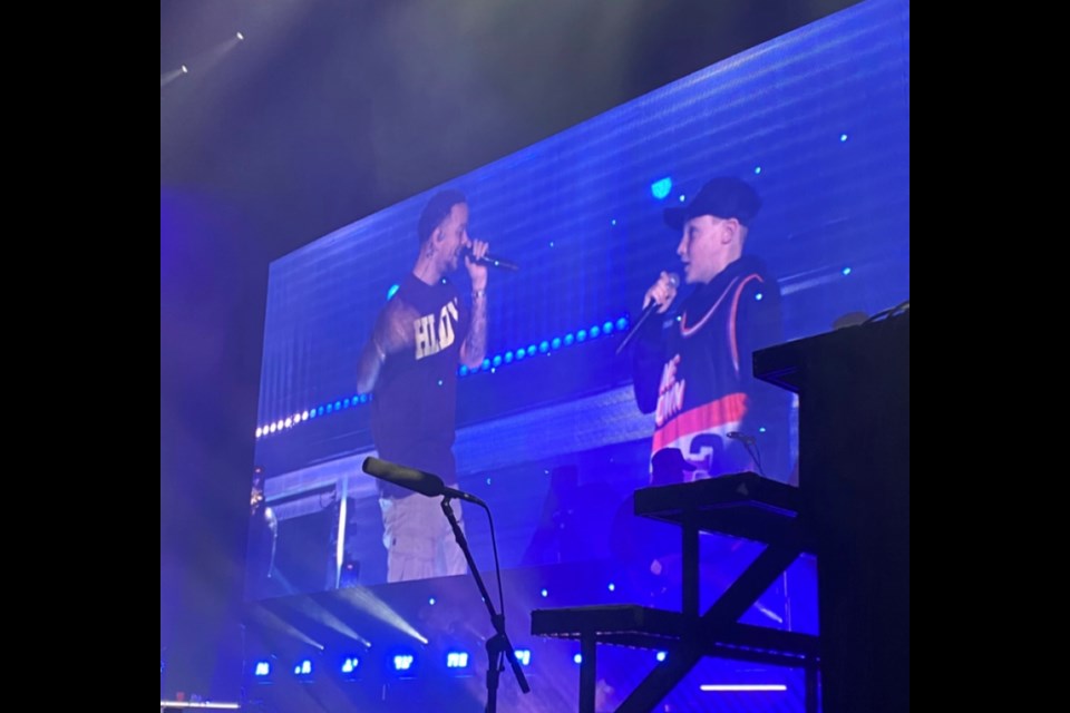 Alex took to the stage with Kane Brown in an experience the young boy will never forget. Photo courtesy Megan Keeler.