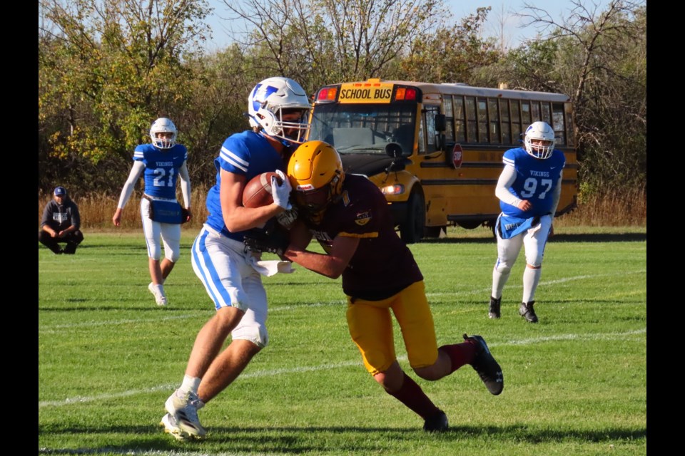Try as they did, the Bisons just couldn't match up with the gameplay brought by Hafford. Photo by Derek Ruttle.