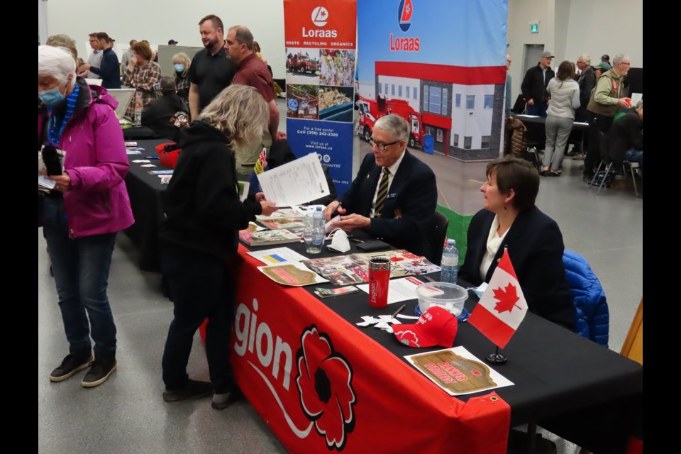 The Outlook branch of the Royal Canadian Legion was a popular stop for many.