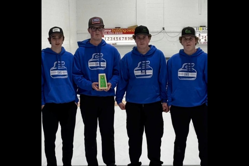 The team learned skills and technique on their time on the ice this season. Photo credit: Outlook High School.