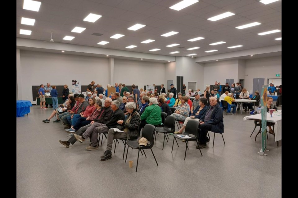 The forum had a healthy turnout at the Outlook Civic Centre. Photo by Derek Ruttle.