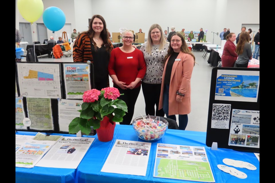 Rachel Sillers, Wendy Ball, Shanda Rolleston and Megan Anthony helped represent the Town of Outlook. Photo by Derek Ruttle/The Outlook.