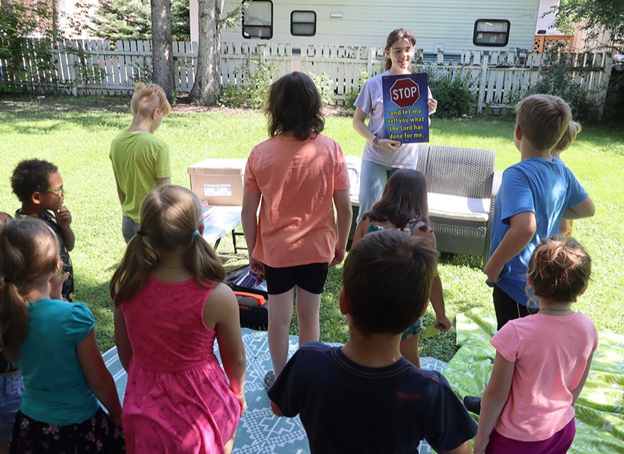 At the Canora 5-Day Club, participating children learned a number of new Christian songs... 
