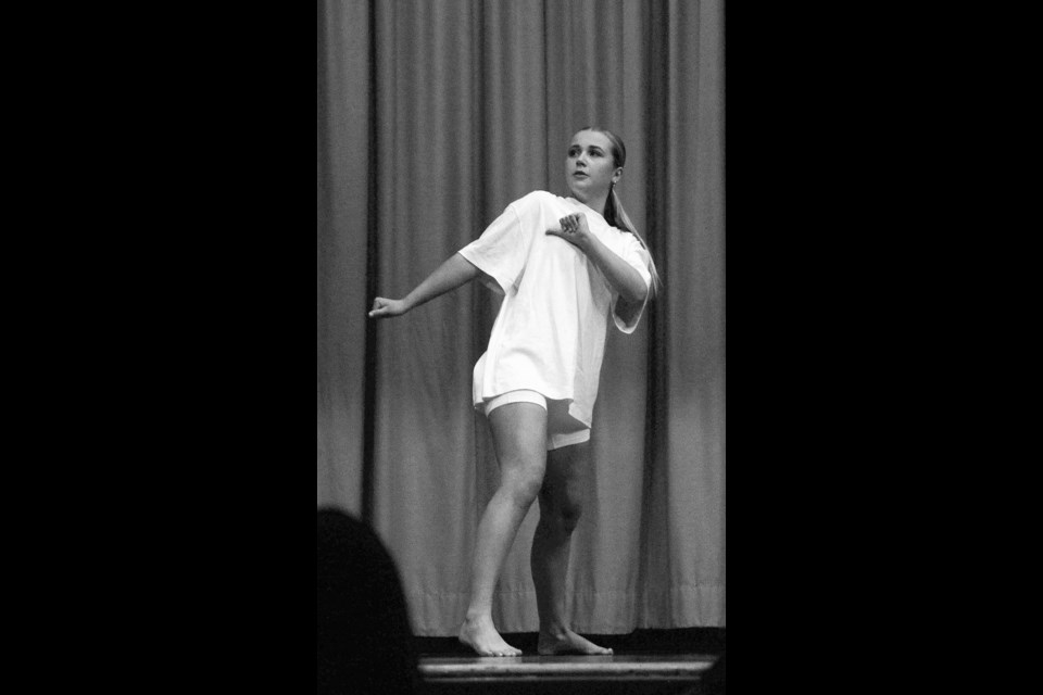 Graduating from McLurg High School, Emily Hango performed a contemporary dance solo at the Wilkie School of Dance showcase, March 24. 