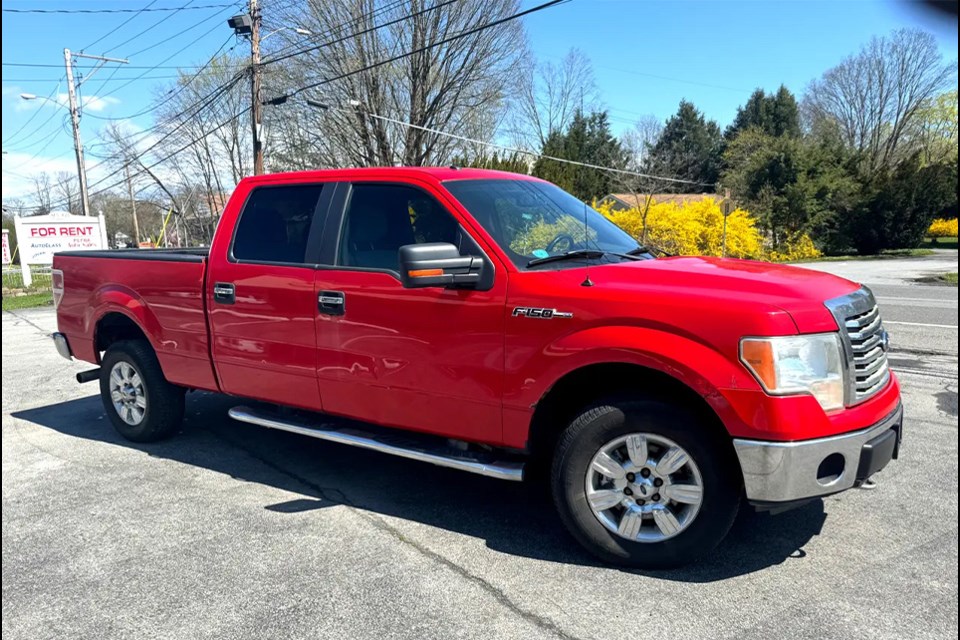 The suspect’s vehicle is descibed to be a tomato-red, four-door truck. At this time, the year, make and model are unknown.