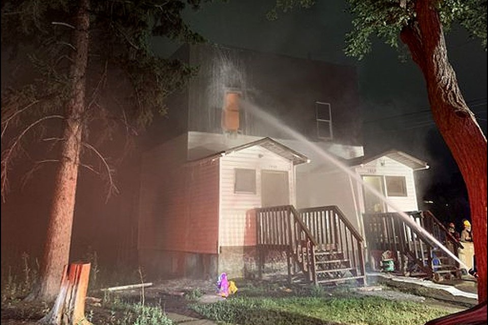 Firefighters found heavy smoke and fire conditions in one of the units on arrival. 