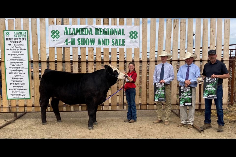 Reece Erdman of Carnduff raised the Grand Champion Steer, which was also marked as Champion Homegrown Steer and Champion Simmental Steer. 