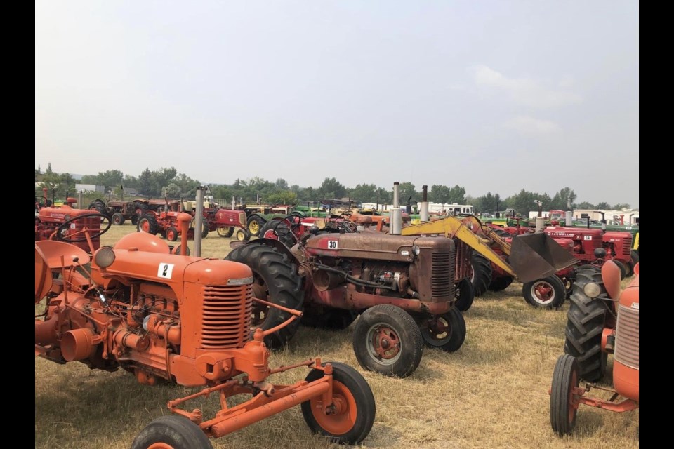 Tractors on display