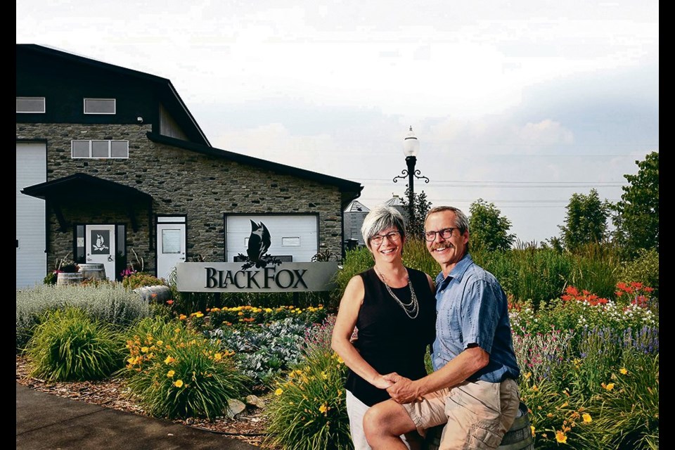 John Cote and Barb Stefanyshyn-Cote created Black Fox Farm and Distillery in 2010, which has become one of the country’s largest craft distilleries. They turn the grain, flowers and fruit grown on their farm into high-end gin, whiskey and liqueurs and ship the spirits around the world and some provinces.