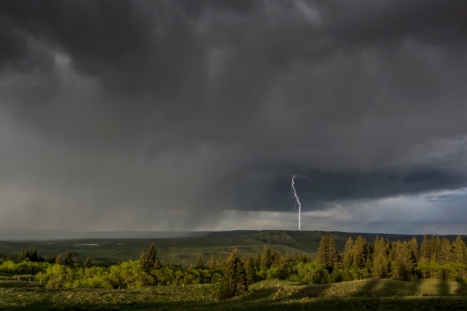 Storm clouds in Cypress Hills Interprovincial Park