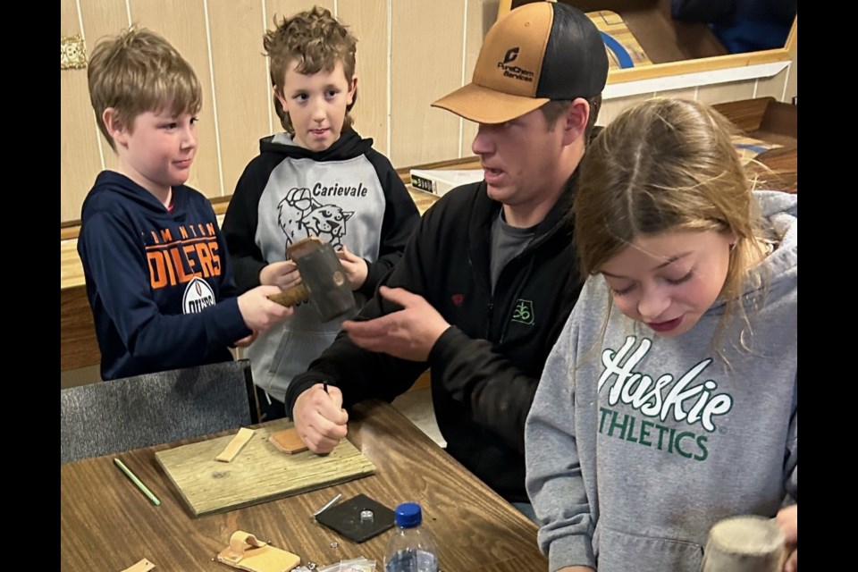 The Carievale 4-H Beef Club had a meeting on Dec. 11. Members picked their speeches and sale orders and made leather comb holders. 