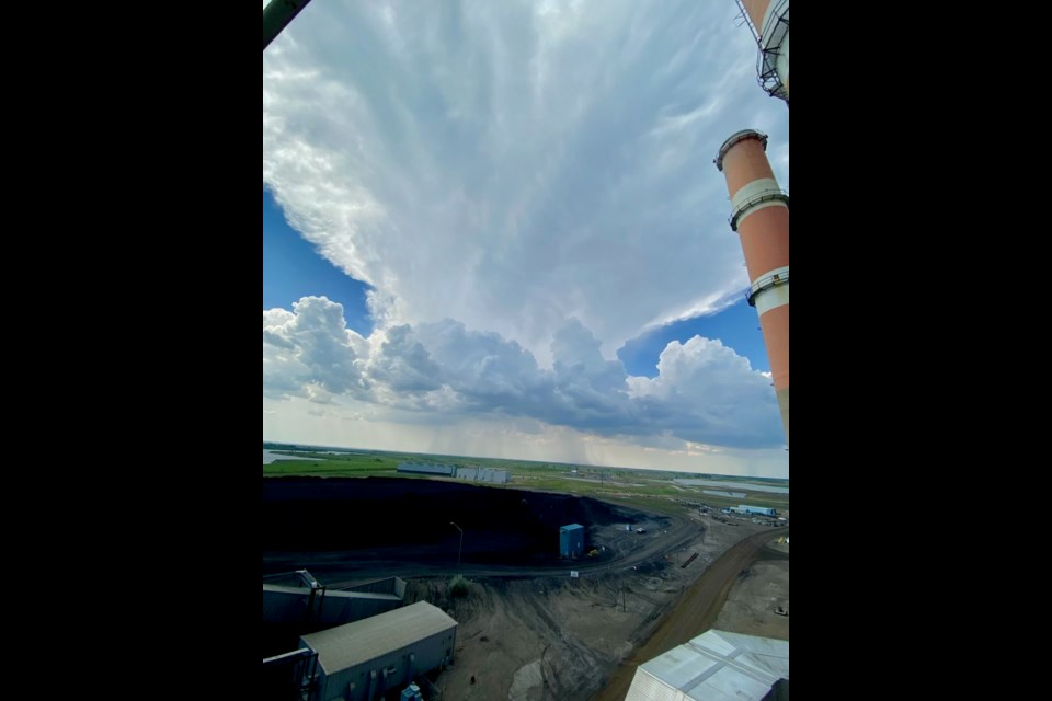 A picture of a beautiful cloud was captured at Boundary Dam in Estevan at 11:06 a.m. on May 31. 