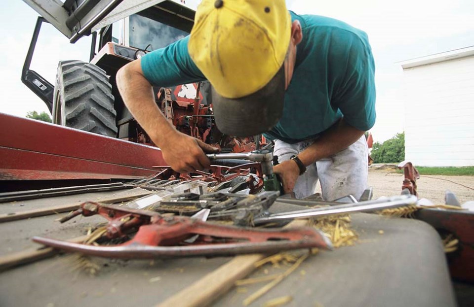 fixing farm machinery