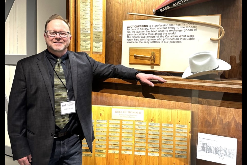 Jason LeBlanc was inducted into the Saskatchewan Auctioneers Association's Auction Era Hall of Honour on Jan. 31. 