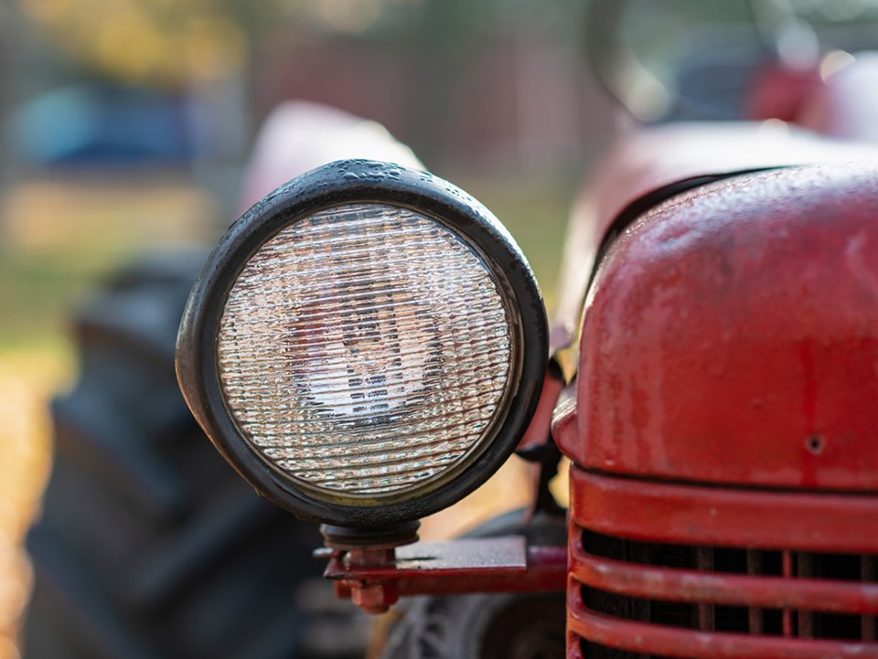 old tractor light