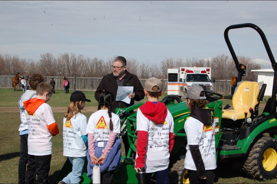Regardless of how big or small a tractor can be, Pattison Ag was on hand to explain to students how to work around such equipment.