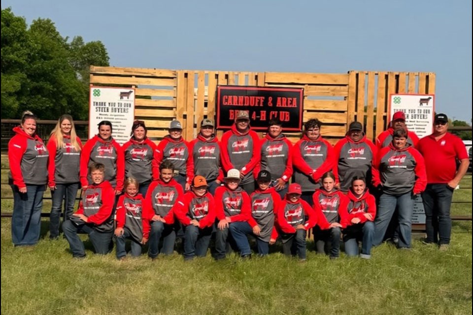 The 16 members and six leaders of the Carnduff & Area Beef 4-H Club. 