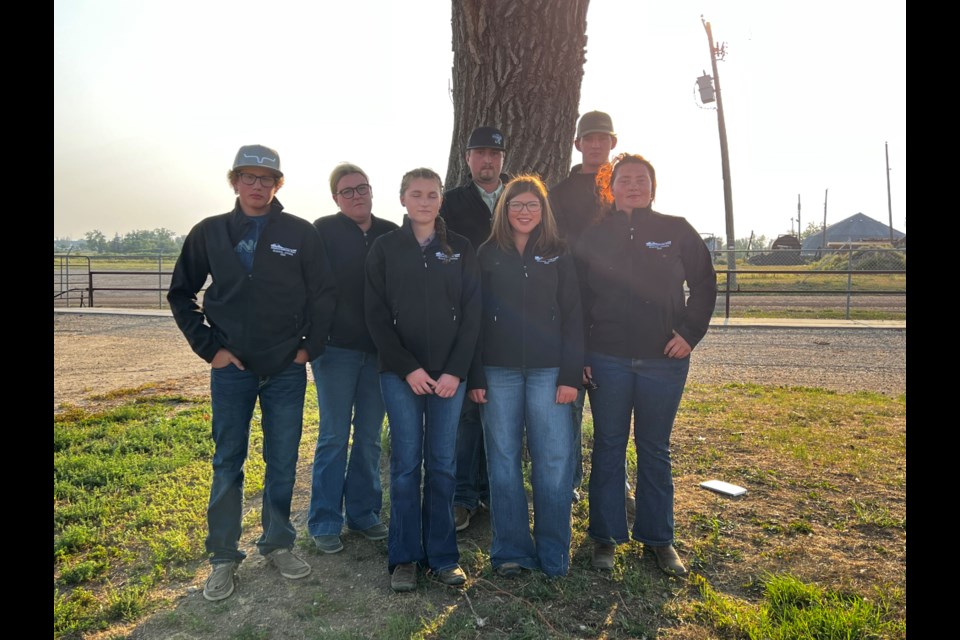 The Weyburn Team, from left to right, include: Cash Wilgenbusch, Josey Robinson, Payton Caldwell, Brodyn LaBatte, Heidi Fradette, James Carlson, and Jesse Procyk. 