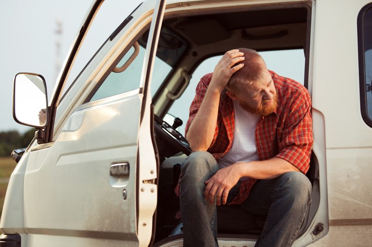 stressed driver farmer